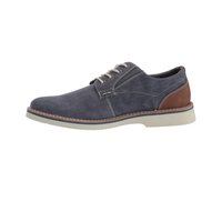 Zapatos Oxford Canvas Azul con Cordones | Meberant