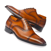 Zapatos de Cordones de Cuero Marrón | Meberant