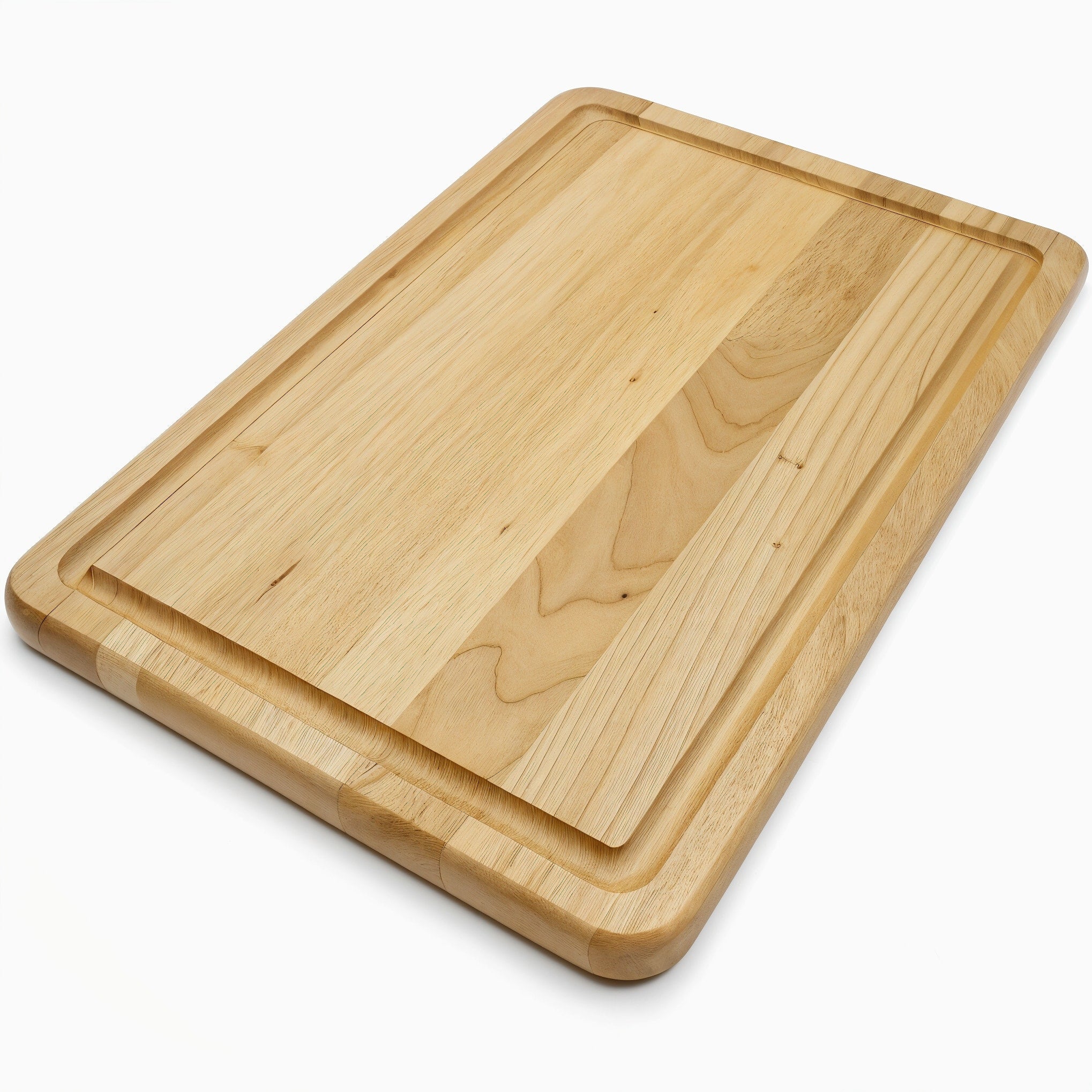 Tabla de Corte de Arce Pequeña — vista frontal con grano de madera