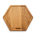 Tabla de corte de roble hexagonal Meberant — vista estrictamente desde arriba