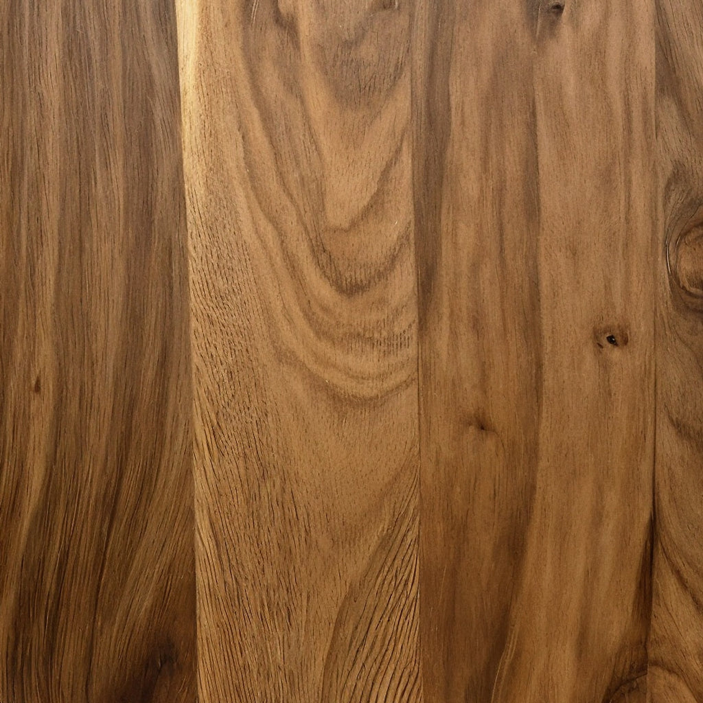 Tabla de corte de nogal Meberant — detalle macro de vetas de madera